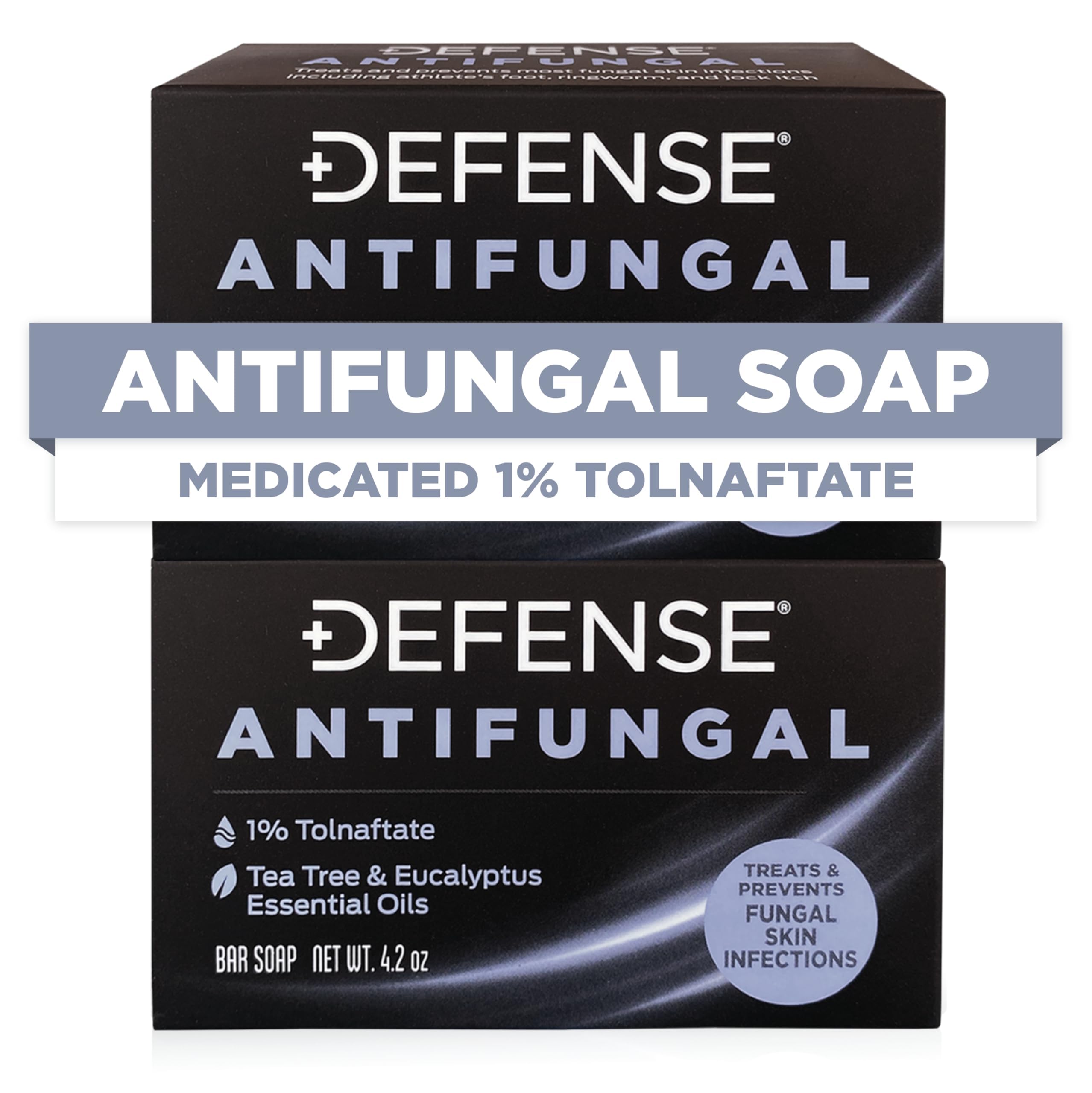 Defense Soap pack frontal mostrando dos barras, ventaja de suministro prolongado