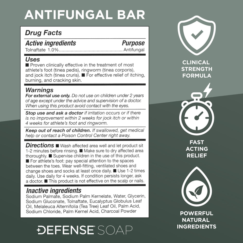 Defense Soap comparación de tamaño en mano, formato práctico para viaje