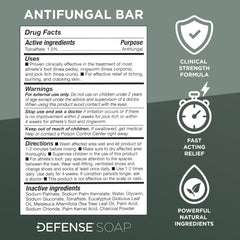 Defense Soap comparación de tamaño en mano, formato práctico para viaje