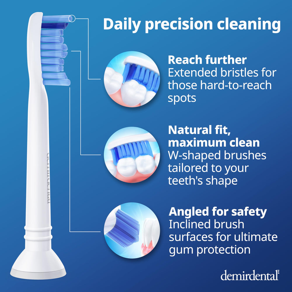 demirdental cabezal montado en mango Philips Sonicare demostrando ajuste seguro