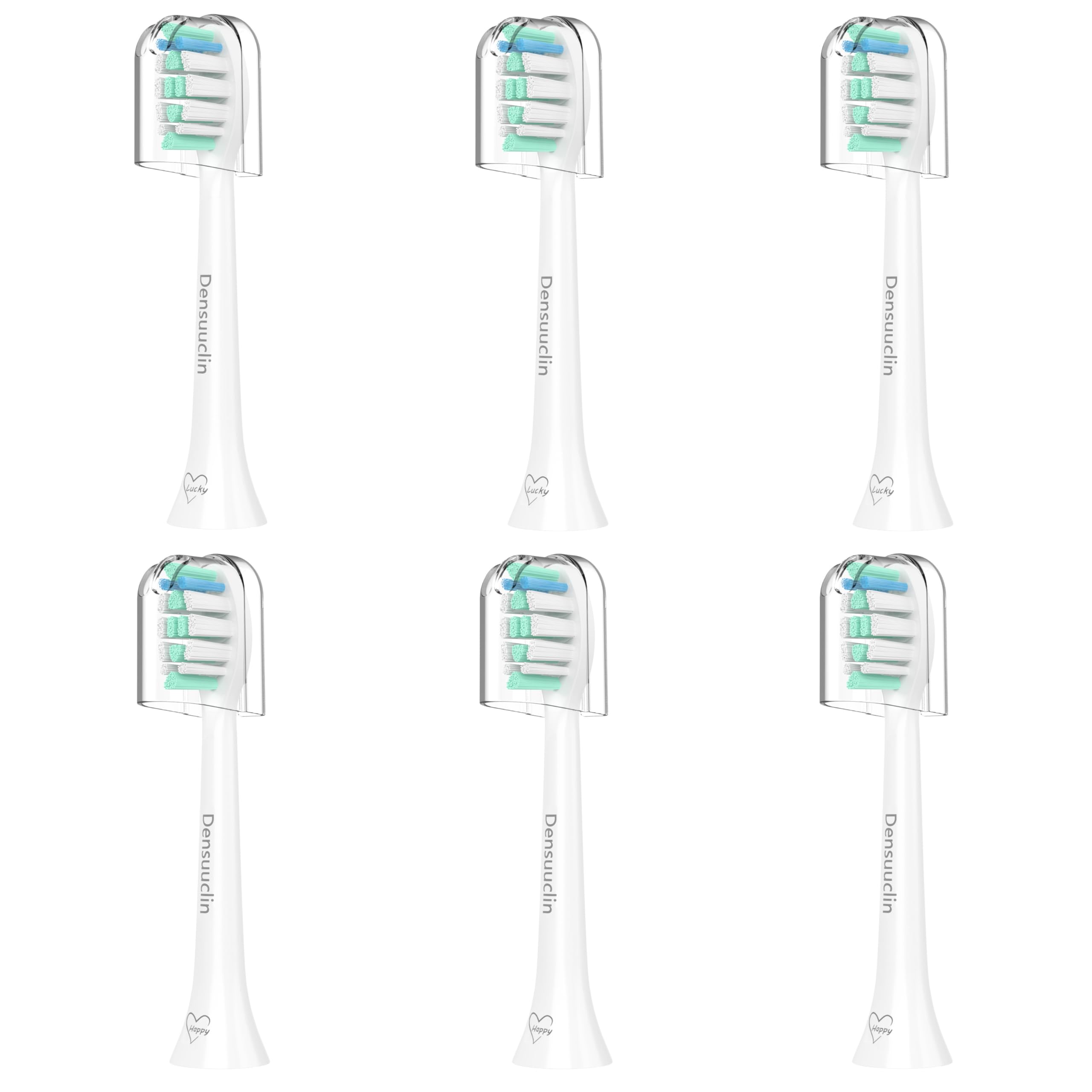 Densuuclin vista frontal del pack seis cabezales, ahorro inmediato