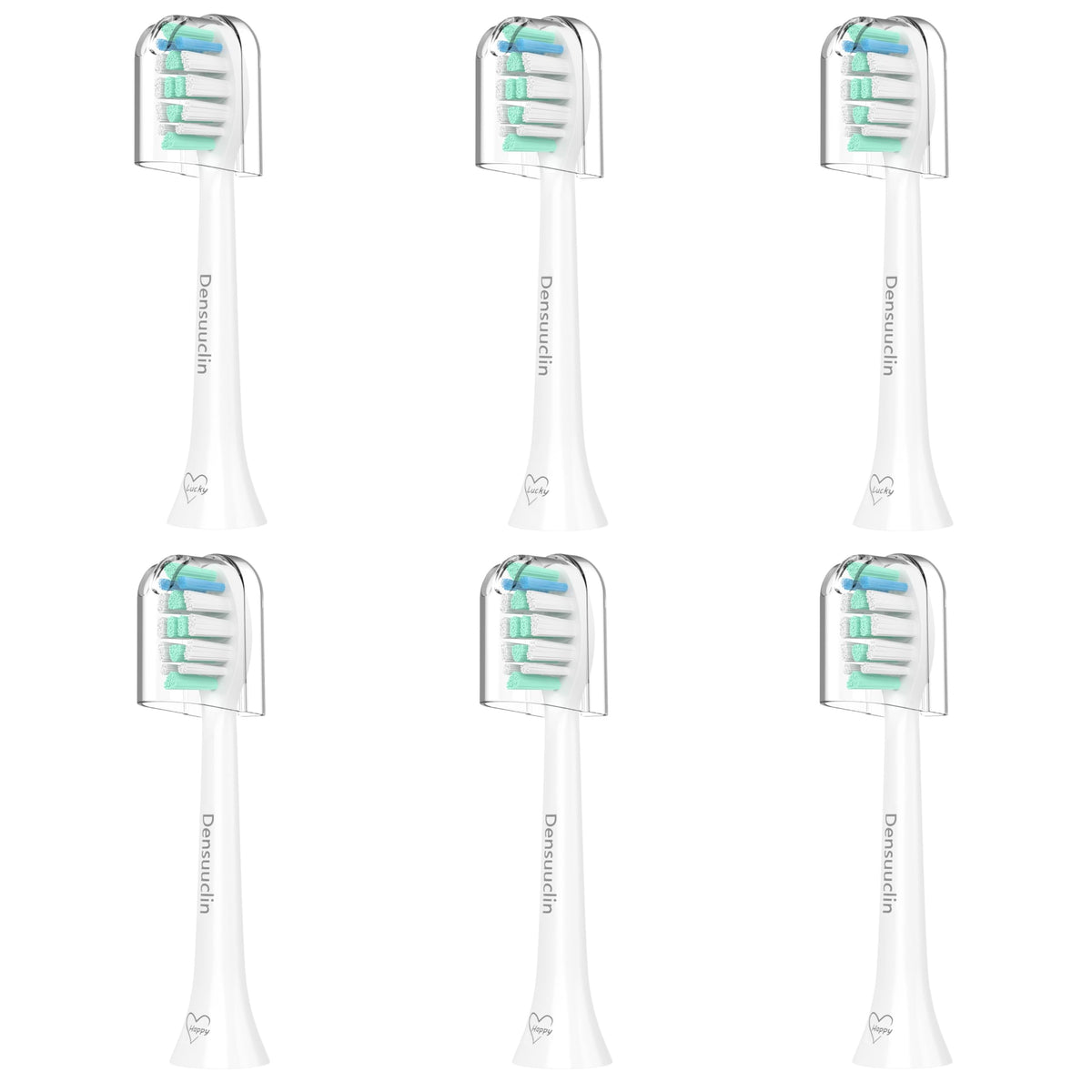 Densuuclin vista frontal del pack seis cabezales, ahorro inmediato