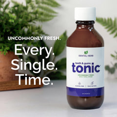 Dental Herb Company hojas de menta y eucalipto representando ingredientes botánicos