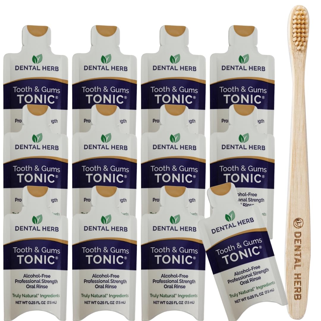 Dental Herb Company embalaje frontal mostrando el set y beneficio portabilidad