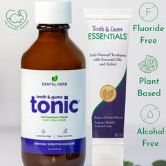 Dental Herb Company pasta Essentials punta del tubo mostrando consistencia