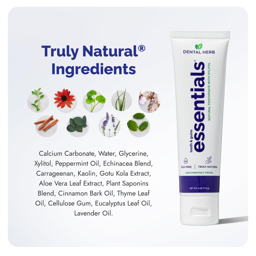 Dental Herb Company ingredientes naturales exhibidos para mayor confianza