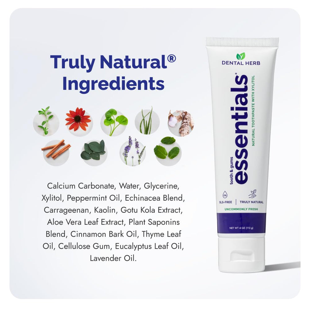 Dental Herb Company ingredientes naturales exhibidos para mayor confianza
