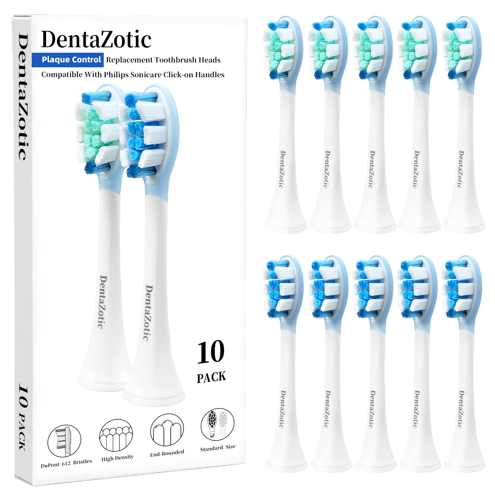 DentaZotic cabezal frontal del pack 10 para limpieza profunda