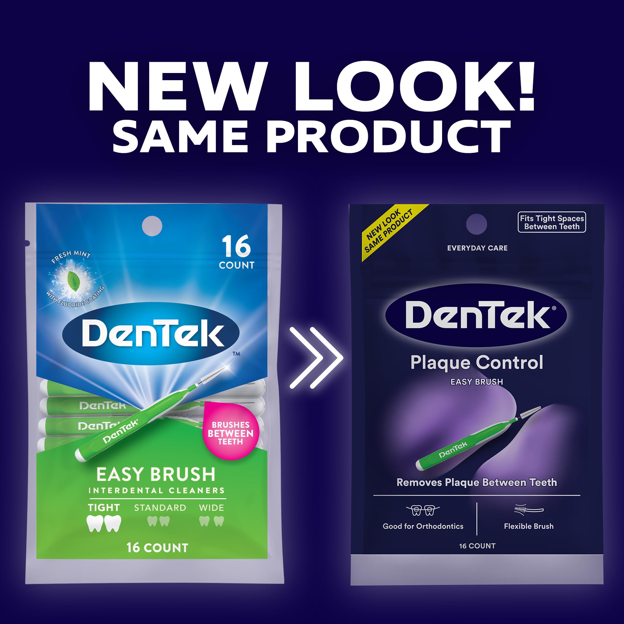 DenTek primer plano de las cerdas cónicas mostrando limpieza precisa en espacios estrechos