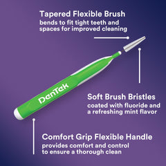 DenTek alambre flexible doblado para acceder a áreas alrededor de brackets y puentes