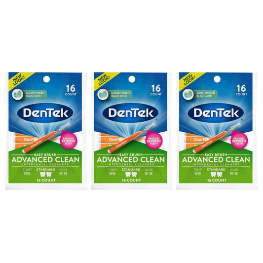 DenTek empaque frontal mostrando cantidad y diseño, fácil elección
