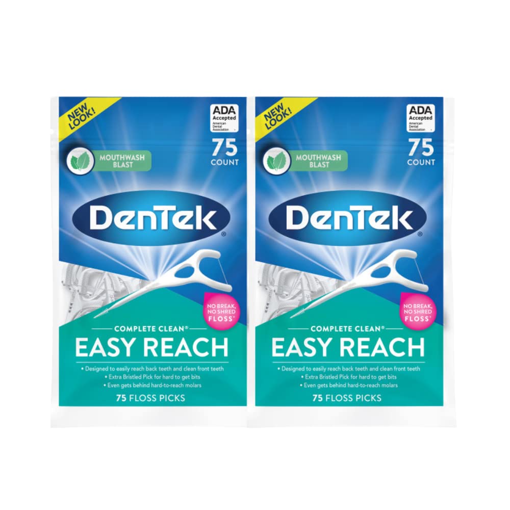 DenTek vista frontal del empaque Complete Clean con beneficio de suministro prolongado