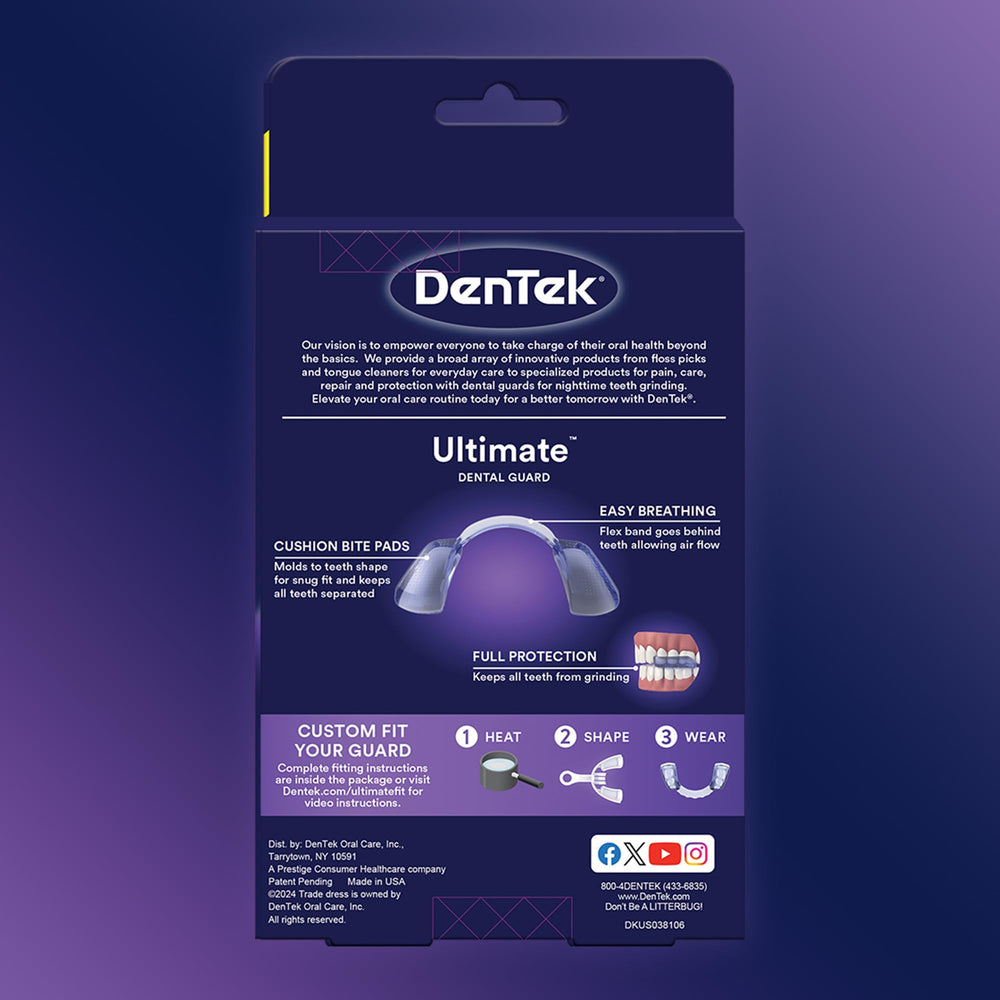 DenTek protector sobre almohada nocturna ilustrando confort y protección al dormir