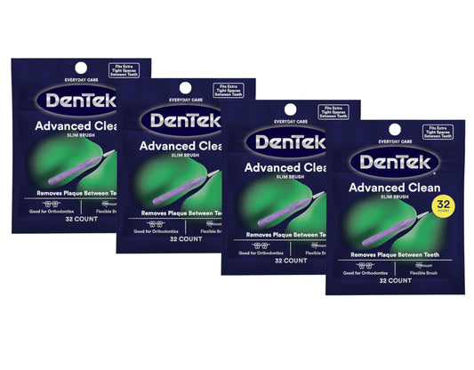 DenTek empaque frontal mostrando cantidad y diseño, facilita elección rápida