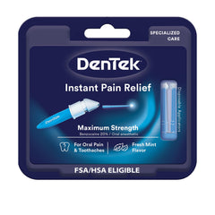 DenTek empaque frontal mostrando kit completo y beneficio portátil
