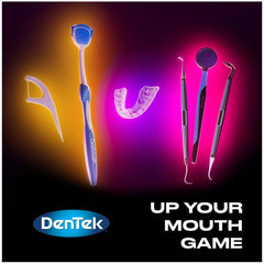 DenTek closeup con énfasis en sabor Mouthwash Blast y frescura