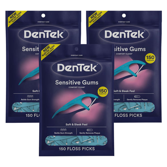 DenTek pack frontal mostrando 3 cajas y presentación práctica para ahorro