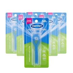 DenTek empaquetado frontal mostrando cantidad y diseño, organización práctica