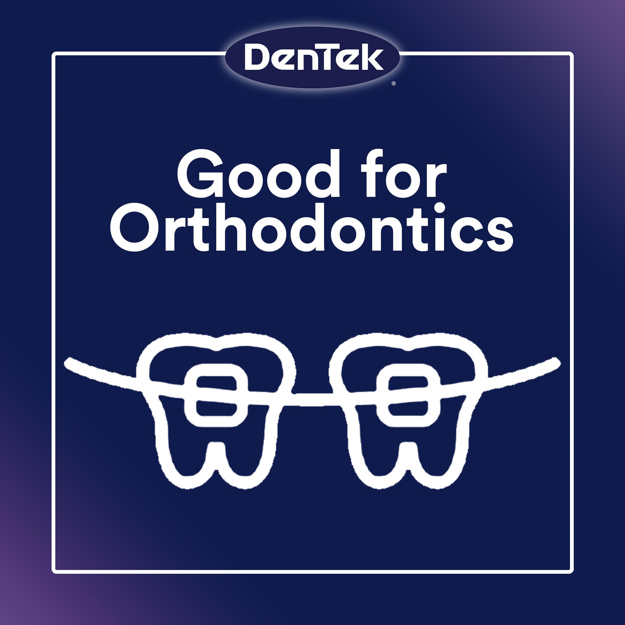 Uso DenTek alrededor de brackets para limpiar zonas difíciles con precisión