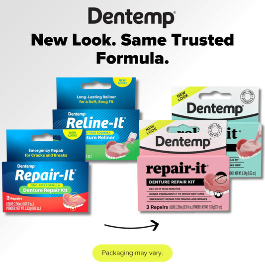 Detalle de la textura del adhesivo Repair-it de Dentemp que muestra consistencia fuerte