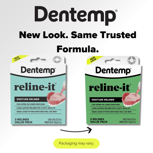 Detalle de la textura del material Reline-It de Dentemp que aporta confort