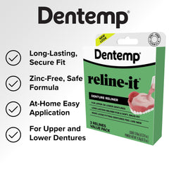 Etiqueta del producto Dentemp con información e indicaciones claras