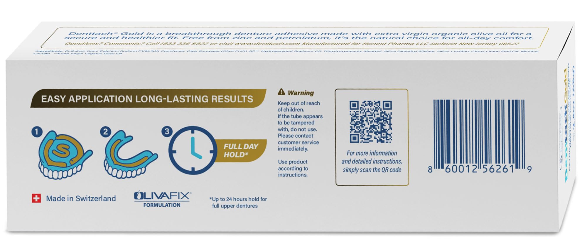 Denttach Gold en baño con accesorios enfatizando higiene fácil