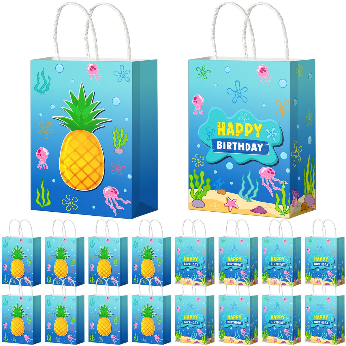 Denwiller frontal del paquete de bolsas muestra diseño y cantidad, ideal para fiestas