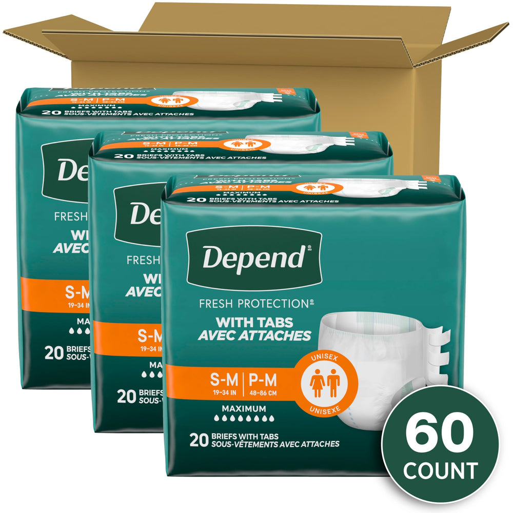 Depend pestañas EasyGrip detalladas para cambios rápidos