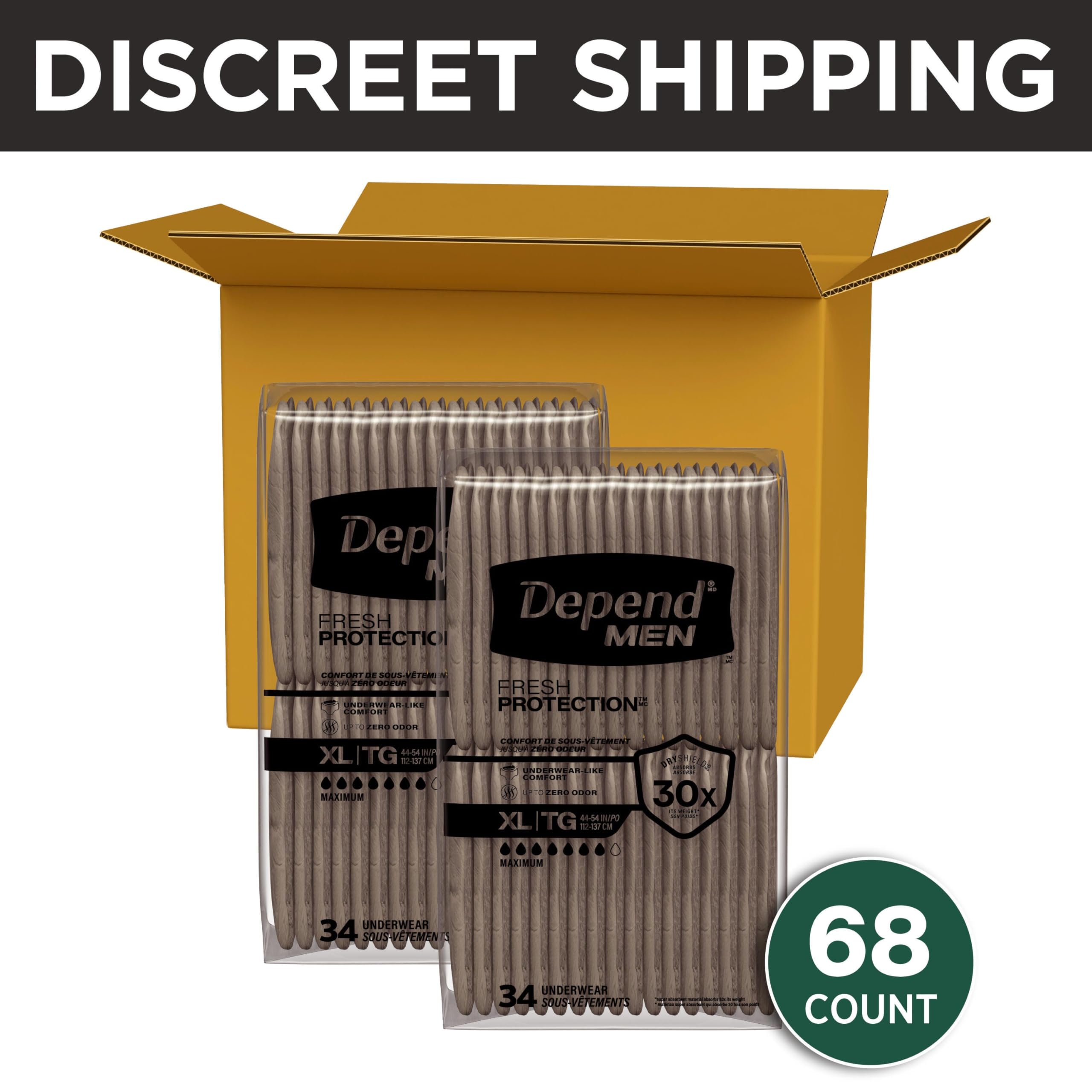 Depend calzoncillo desplegado mostrando ajuste tipo ropa interior y comodidad
