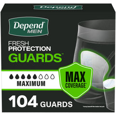 Depend paquete frontal mostrando 104 unidades y conveniencia