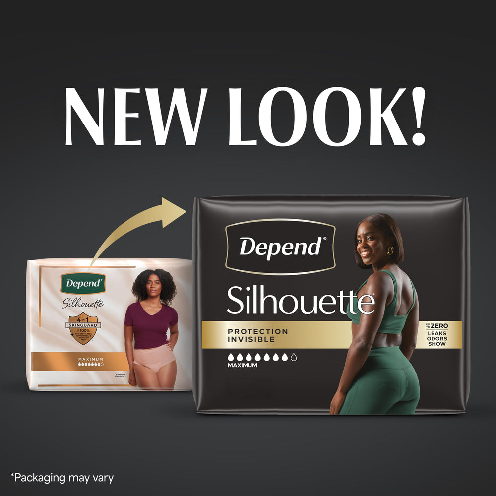 Depend en uso con vestido demostrando protección invisible