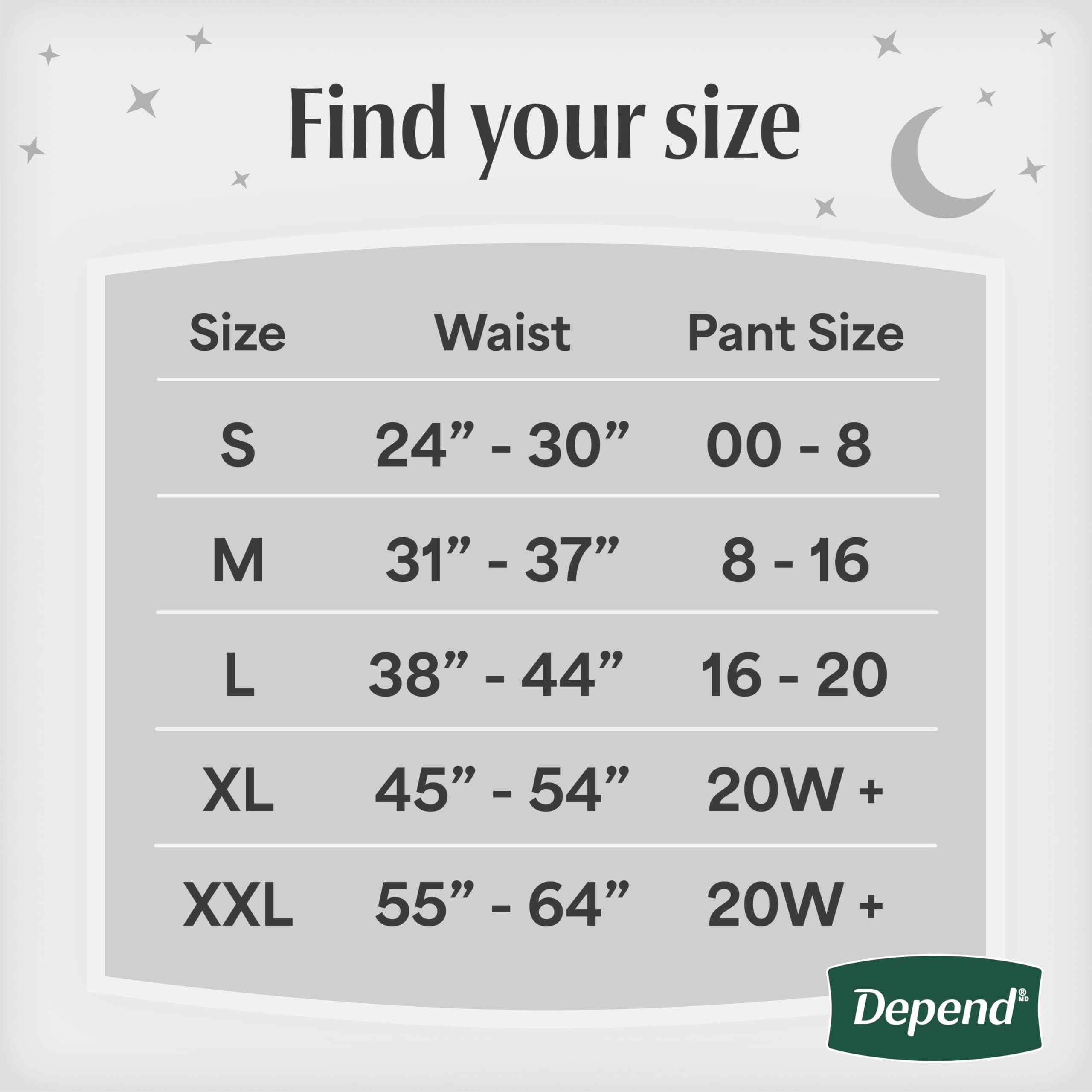 Depend braga puesta que muestra ajuste tipo ropa interior y confianza
