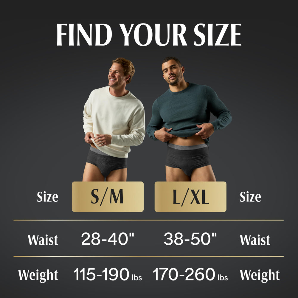 Depend hombre usando la prenda en actividad diaria para confianza y movilidad