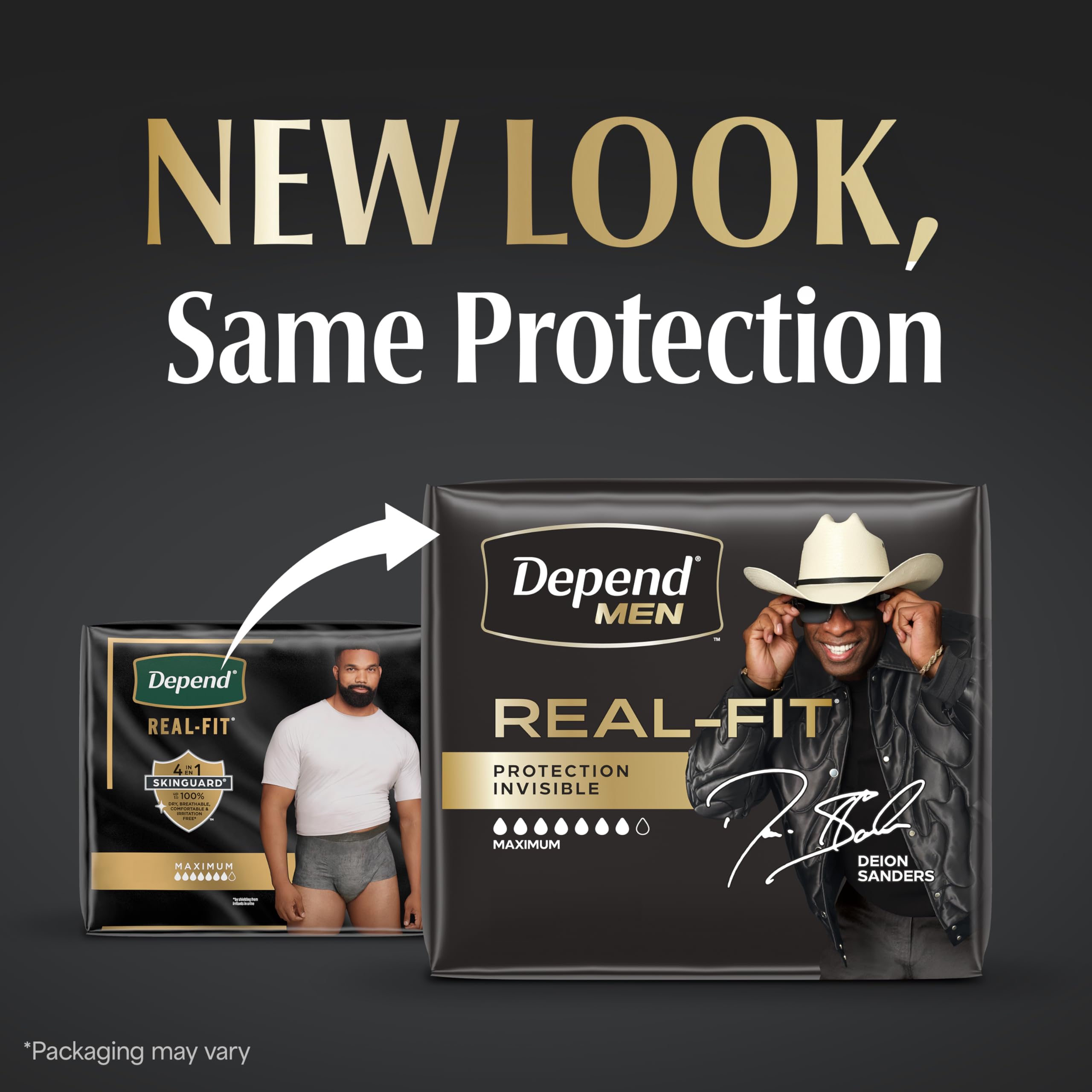 Depend vista plana de la prenda mostrando corte masculino y ajuste