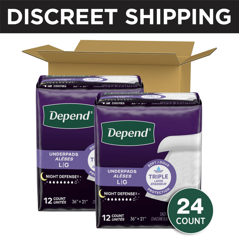 Depend textura de la capa superior suave y silenciosa para mayor confort nocturno