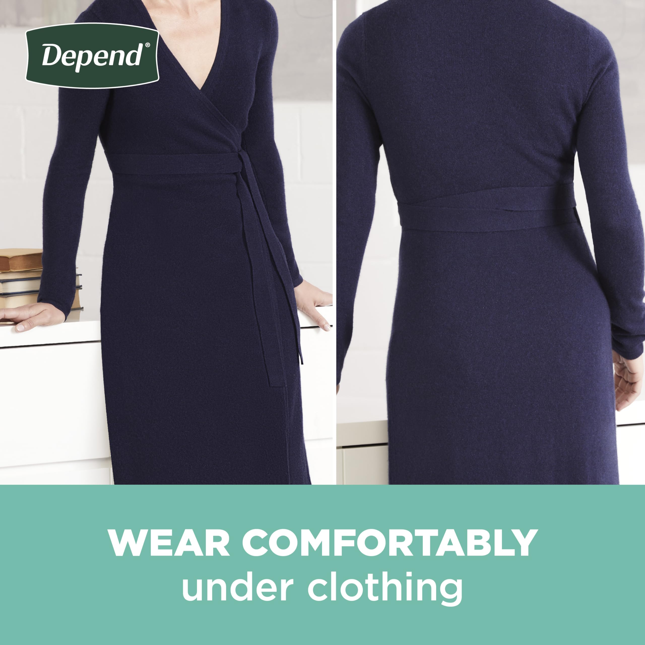 Depend interior suave que protege la piel y aporta comodidad