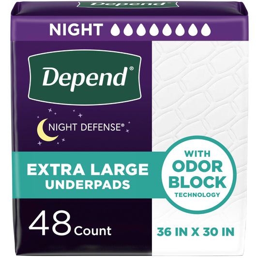 Depend protector frontal en empaque mostrando cantidad y beneficio protección