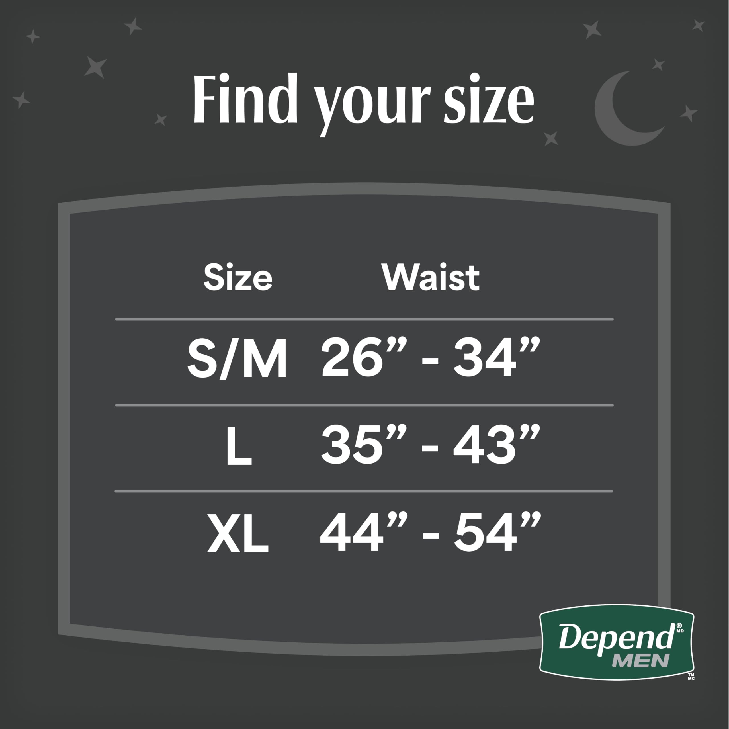 Depend calzoncillo en cama demostrando uso nocturno y protección hasta 12 horas