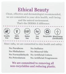 DERMA-E tamaño 2oz junto a manos para referencia de uso y cantidad