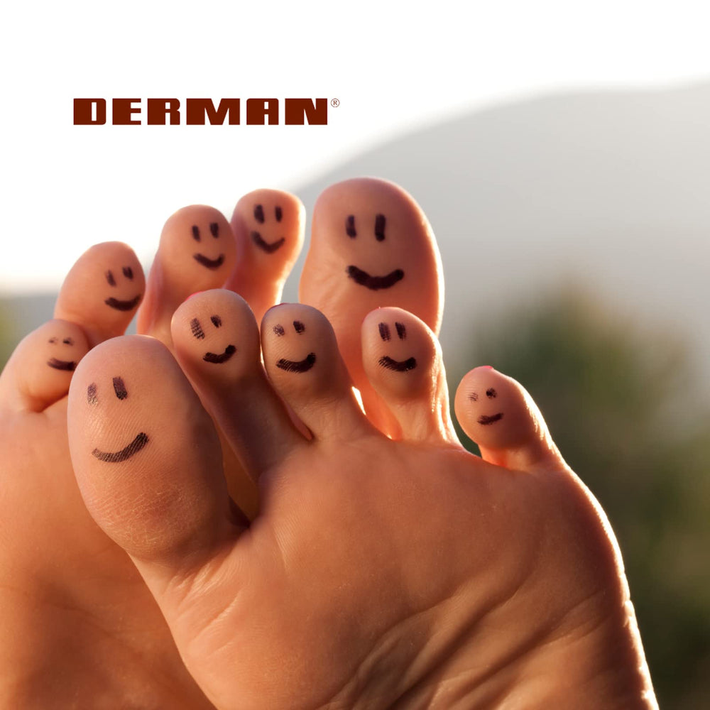 Derman pack de tres comparado con una mano para ver la escala