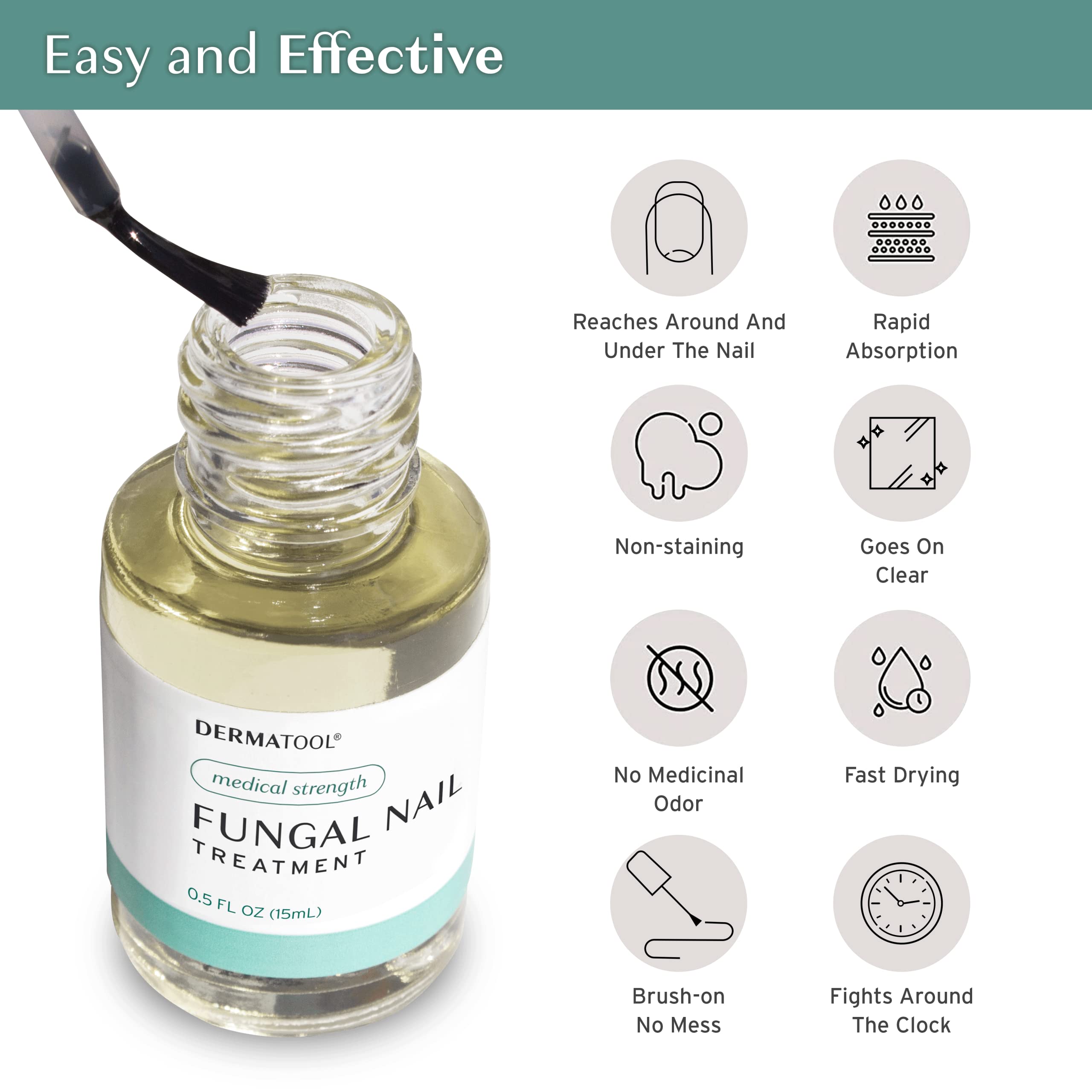 DERMATOOL textura de la fórmula que se absorbe y seca rápido