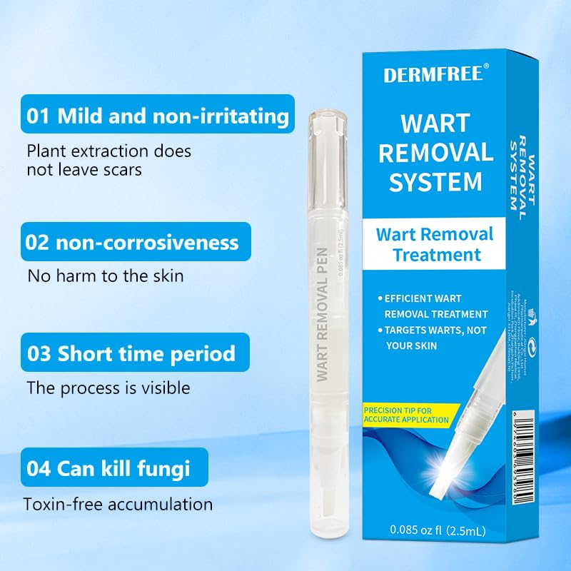DERMFREE comparación de tamaño del pen en una mano para portabilidad