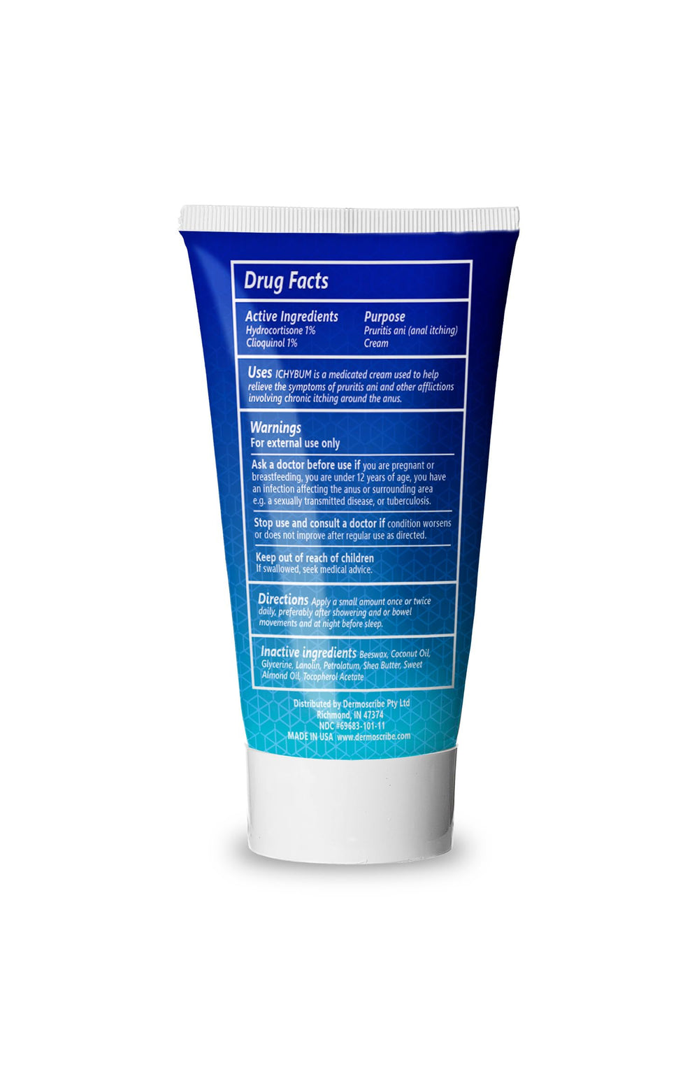 Dermoscribe Ichybum textura de crema detallada para absorción eficaz