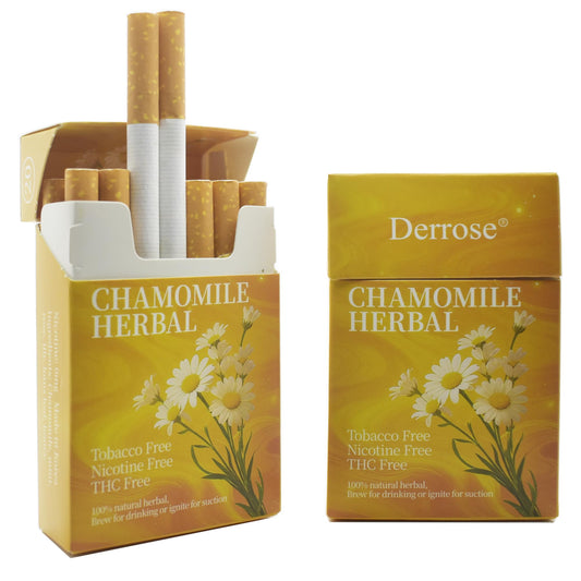 Derrose empaque frontal de sticks de manzanilla, presentación de 2 packs, ayuda a reducir tabaco