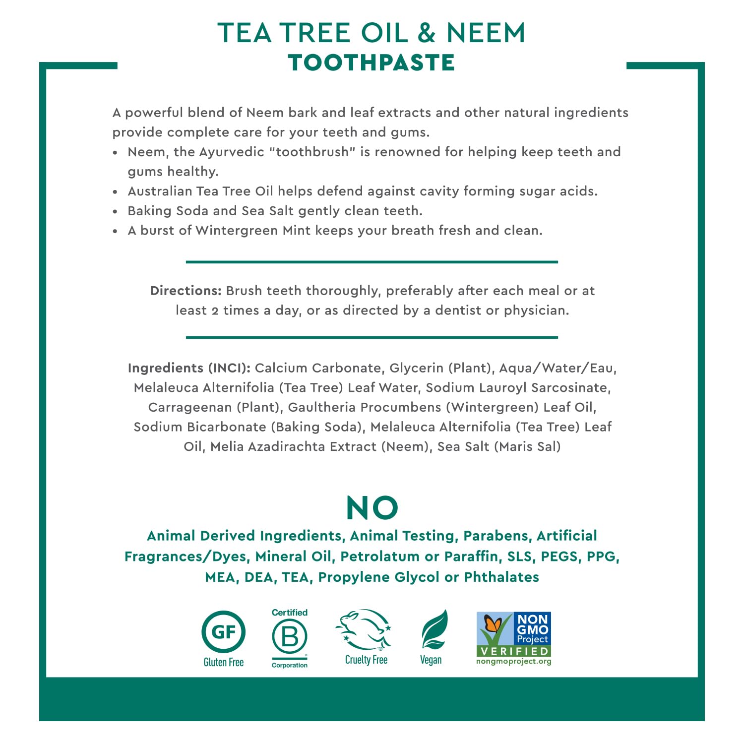 Desert Essence ingredientes clave: neem y árbol de té, beneficio botánico visible