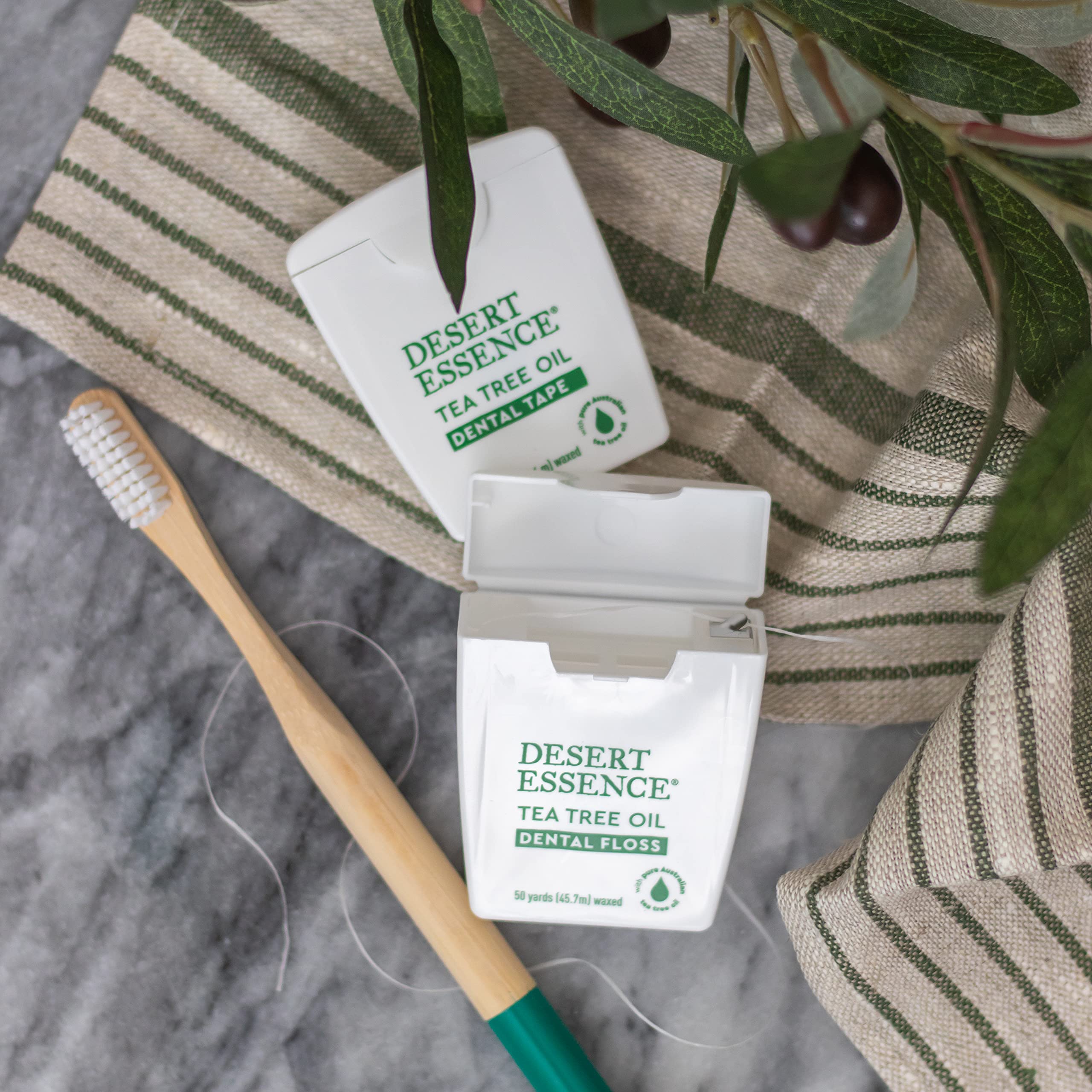 Desert Essence comparación de tamaño de dispensador para referencia práctica