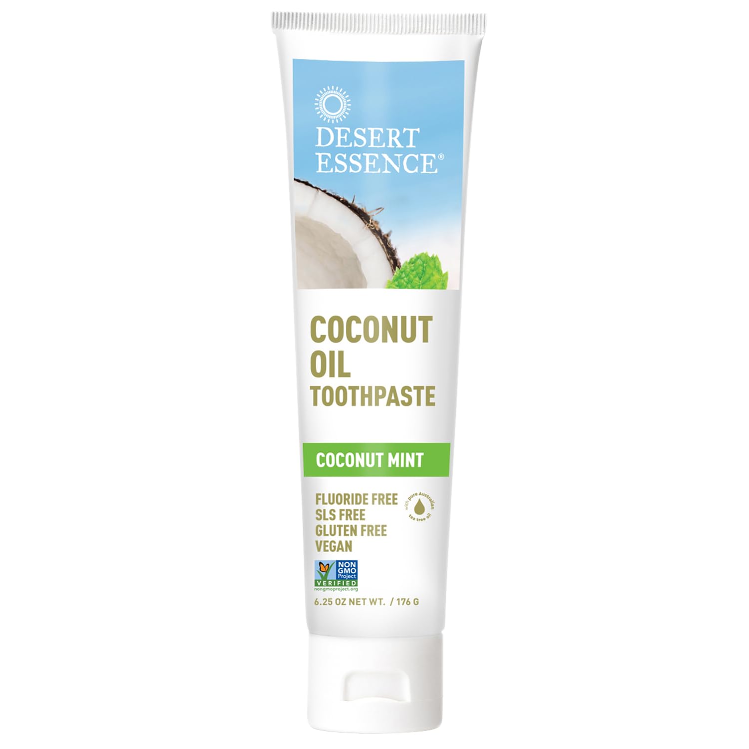 Desert Essence familia usando pasta dental resaltando seguridad y versatilidad
