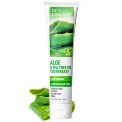 Desert Essence frente del empaque mostrando la marca y beneficios
