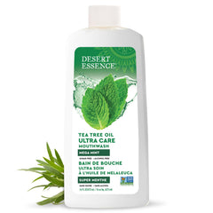 Desert Essence frontal del envase mostrando etiqueta y beneficio de frescor